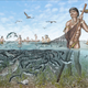 Artist’s impression of fish being corralled into watercourts.